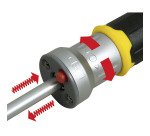 Tournevis porte embouts à cliquet avec LED + 12 embouts Stanley