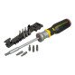 Tournevis porte embouts à cliquet avec LED + 12 embouts Stanley