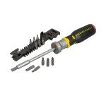 Tournevis porte embouts à cliquet avec LED + 12 embouts Stanley