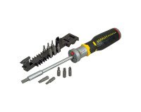 Tournevis porte embouts à cliquet avec LED + 12 embouts Stanley