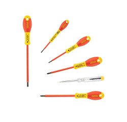 Tournevis isolés plats Phillips Stanley Fatmax + testeur, jeu de 6 pièces