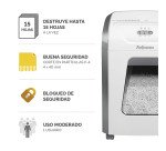 Destructora Fellowes 15C blanca corte en partículas 4 x 40 mm