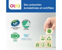 Pack 4 cartridges OWA black and colors compatible HP 950 XL for inkjet printer