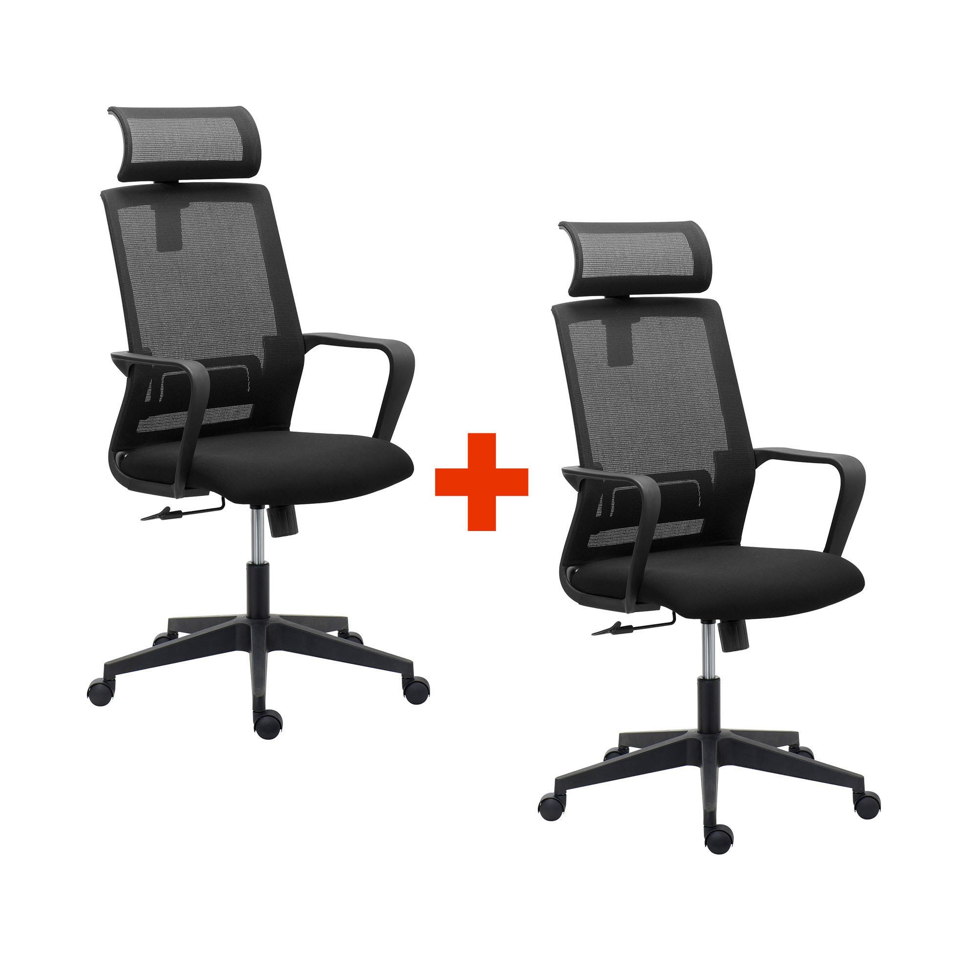 Sedia Spritz con poggiatesta colore nero 1 + 1 in omaggio