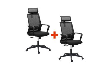 Sedia Spritz con poggiatesta colore nero 1 + 1 in omaggio