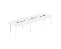 Tabelle Belem L 420 x T 140 cm - 16 Personen weiß antibakteriell