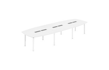 Tabelle Belem L 420 x T 140 cm - 16 Personen weiß antibakteriell