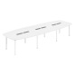 Moduleerbare tafel Belem voor 16 personen, wit, antibacterieel