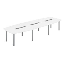 Moduleerbare tafel Belem voor 16 personen, wit, antibacterieel