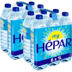 En_pack de 24 bouteilles hepar 75cl