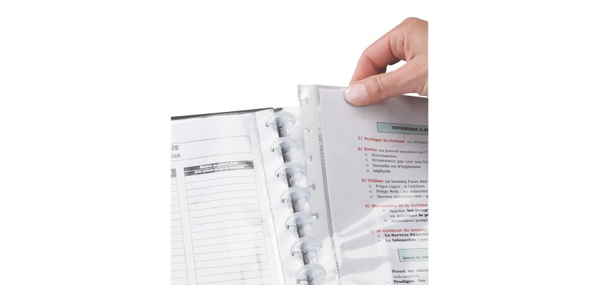 Recambio 10 fundas extraíbles para protegedocumentos Viquel Géode A4 polipropileno liso 7/100