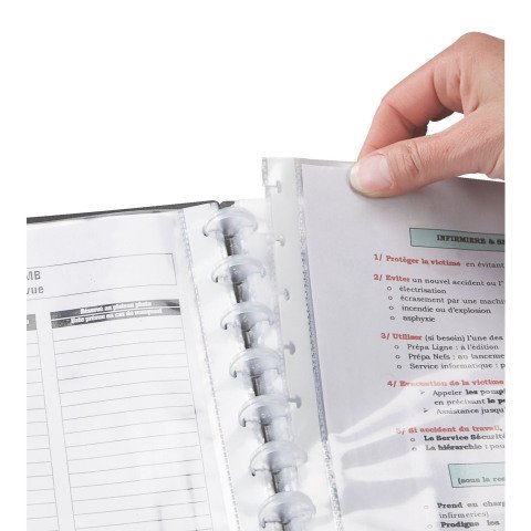 Recambio 10 fundas extraíbles para protegedocumentos Viquel Géode A4 polipropileno liso 7/100
