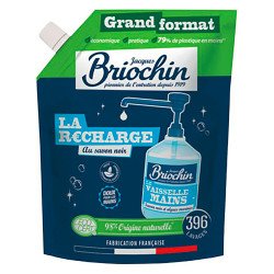 Liquide vaisselle mains Briochin Savon noir & algues marines - Recharge de 900 ml