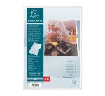 Chemise coin plastique Exacompta A4 polypropylène 20/100e transparente incolore - Paquet de 10