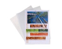 Chemise coin plastique Exacompta A4 polypropylène 20/100e transparente incolore - Paquet de 10