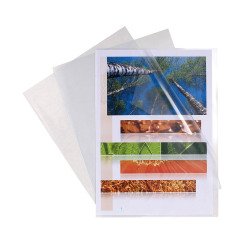 Plastic corner folder Exacompta A4 polypropylene 20/100 clear transparent - Pack of 10