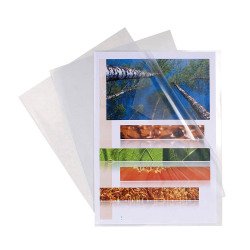 Chemise coin plastique Exacompta A4 polypropylène 20/100e transparente incolore - Paquet de 10