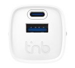 Chargeur secteur 1 USB-C + 1 USB-A GaN 30 W T'nB