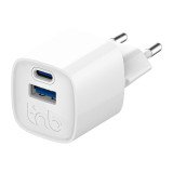 Chargeur secteur 1 USB-C + 1 USB-A GaN 30 W T'nB