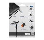 Câble de sécurité à clé 3 en 1 TnB 1,8 m