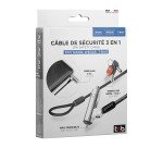 Câble de sécurité à clé 3 en 1 TnB 1,8 m