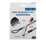 Câble de sécurité à clé 3 en 1 TnB 1,8 m