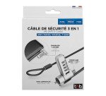 Câble de sécurité à code 3 en 1 TnB 1,8 m