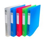 Classeur 4 anneaux plastifié Exacompta Chromaline A4 Maxi - Dos 3 cm coloris assortis