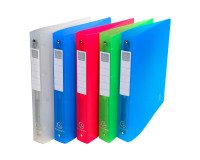 4-ring plastic-coated Exacompta Chromaline binder A4 Maxi - 3 cm spine assorted colors