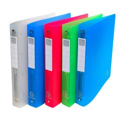 4-ring plastic-coated Exacompta Chromaline binder A4 Maxi - 3 cm spine assorted colors