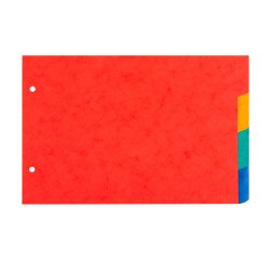 Tabbladen horizontaal A5 glanzend karton Exacompta 4 neutraal gekleurde tabs - 1 set