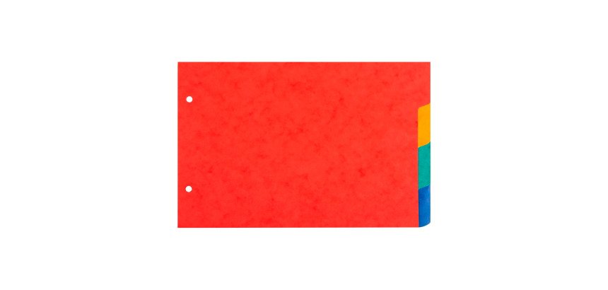 Intercalaires horizontaux A5 carte lustrée Exacompta 4 onglets neutres multicolores - 1 jeu