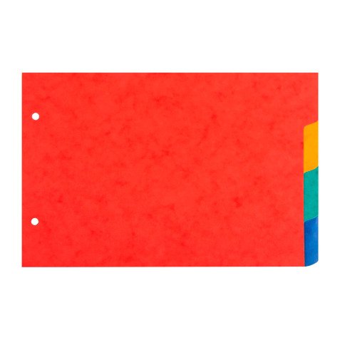 Intercalaires horizontaux A5 carte lustrée Exacompta 4 onglets neutres multicolores - 1 jeu