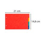 Intercalaires horizontaux A5 carte lustrée Exacompta 4 onglets neutres multicolores - 1 jeu