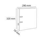 Classeur à levier plastifié Exacompta A4 - Dos 7 cm coloris pastel