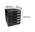 Module de classement Exacompta Modulo Ecoblack 5 tiroirs