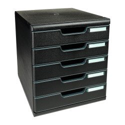 Module de classement Exacompta Modulo Ecoblack 5 tiroirs