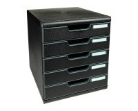 Module de classement Exacompta Modulo Ecoblack 5 tiroirs
