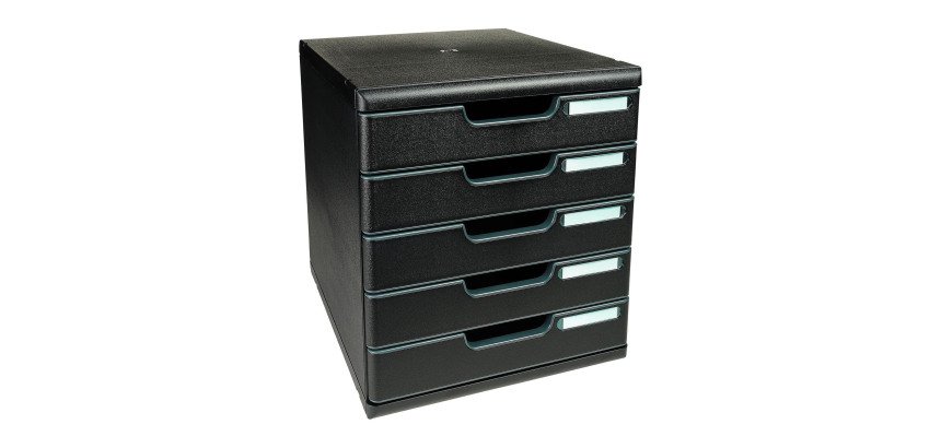 Module de classement Exacompta Modulo Ecoblack 5 tiroirs