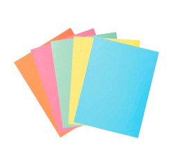 Chemise dossier 2 rabats Super Exacompta 24 x 32 cm couleurs assorties - Paquet de 5