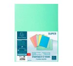 Chemise dossier 2 rabats Super Exacompta 24 x 32 cm couleurs assorties - Paquet de 5