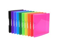 Binder with 2 plastic rings Exacompta Iderama A4 maxi - 4 cm spine assorted colors
