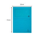 Chemises coin papier avec fenêtre Super Exacompta A4 160 g couleurs assorties - Paquet de 50