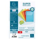 Chemises coin papier avec fenêtre Super Exacompta A4 160 g couleurs assorties - Paquet de 50