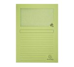 Chemises coin papier avec fenêtre Super Exacompta A4 160 g couleurs assorties - Paquet de 50