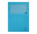 Chemises coin papier avec fenêtre Super Exacompta A4 160 g couleurs assorties - Paquet de 50