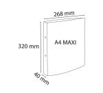 Classeur 2 anneaux plastifié Exacompta Iderama A4 maxi - Dos 4 cm couleurs assorties