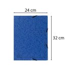 Chemise à élastique 3 rabats carte Exacompta 24 x 32 cm - coloris assortis