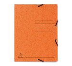 Chemise à élastique 3 rabats carte Exacompta 24 x 32 cm - coloris assortis