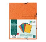 Chemise à élastique 3 rabats carte Exacompta 24 x 32 cm - coloris assortis